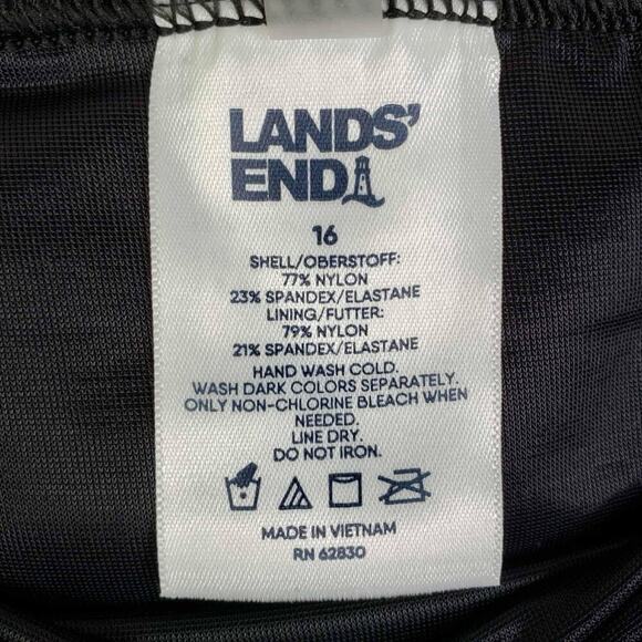 Lands End Swimsuit Bottoms Lycra Xtra Lite Black Women’s Plus Size 16 - Picture 6 of 8